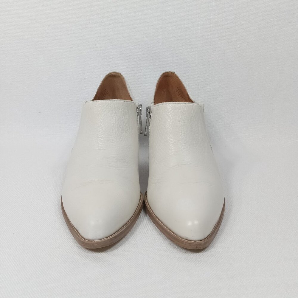 SARTO Womens White Leather Heeled Ankle Boots Size 6M - Picture 3 of 14